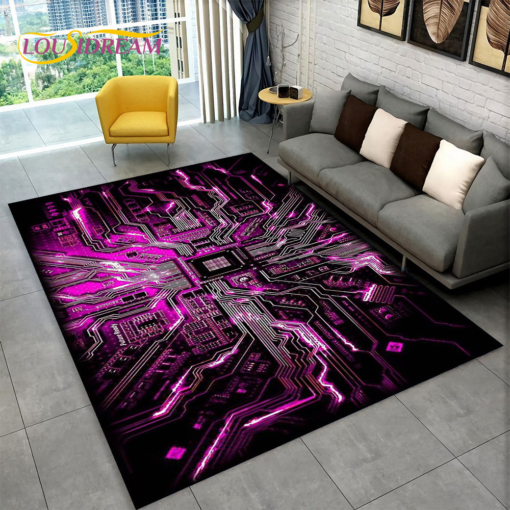 3D Chip Circuit Board Area Rug - огляд і ціна Kids Outdoor Area