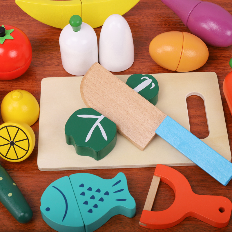 Wooden Fruit Vegetable Cutting - огляд і ціна Kids Outdoor Kitchen Accessories