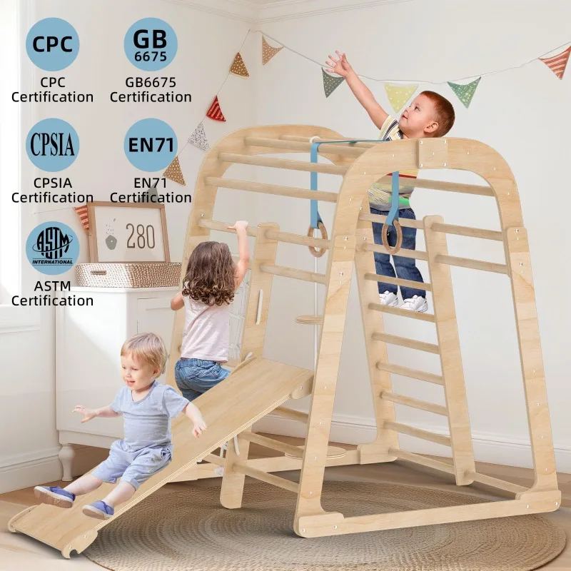 Solid wood children's slide wo - огляд і ціна Kids Outdoor Climbing Frame
