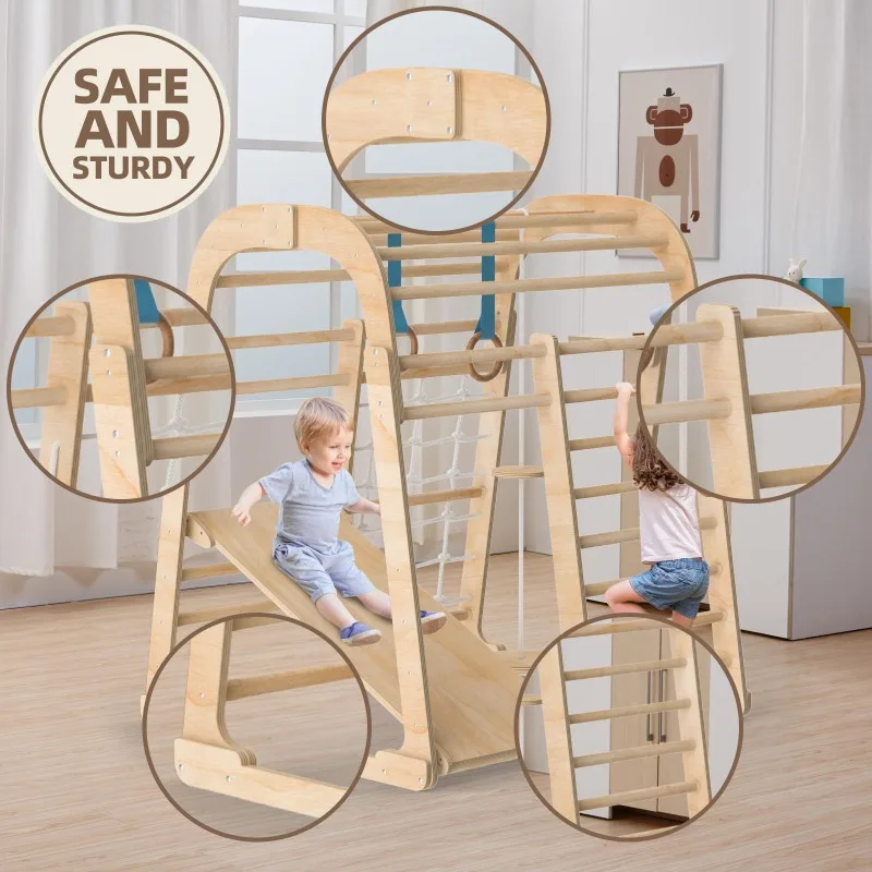 Solid wood children's slide wo - огляд і ціна Kids Outdoor Climbing Frame